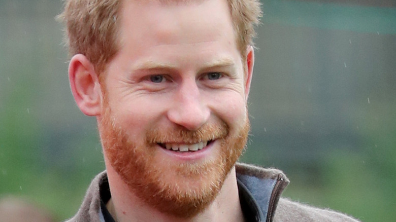 Prince Harry smiles at an event