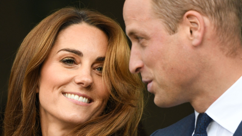 Kate Middleton and Prince William speaking