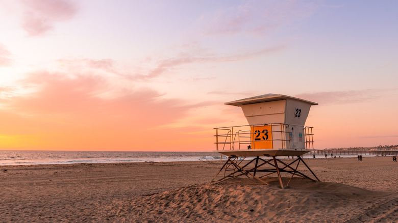 Lifeguard station at the beach