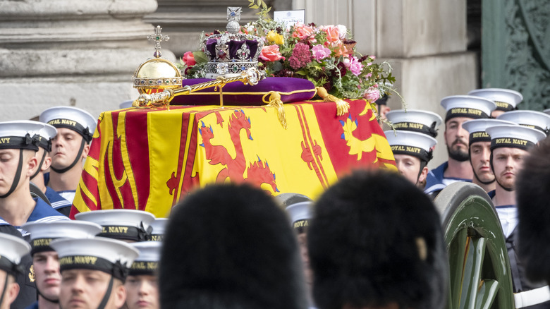 The Queen's coffin