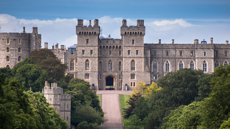 The front facade of Windsor Castle 