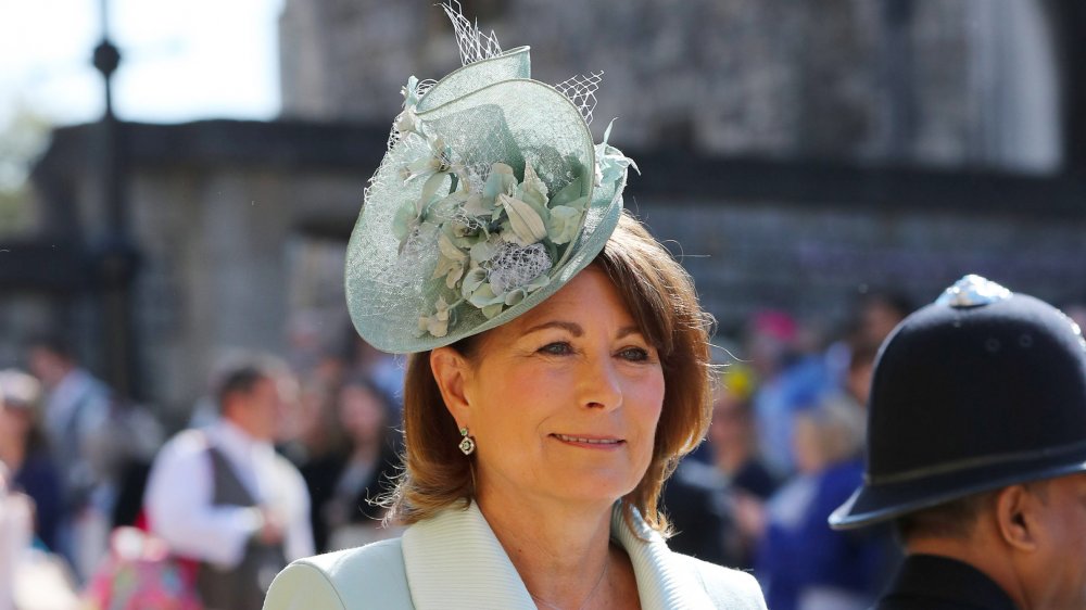 Carole Middleton with stylish fascinator