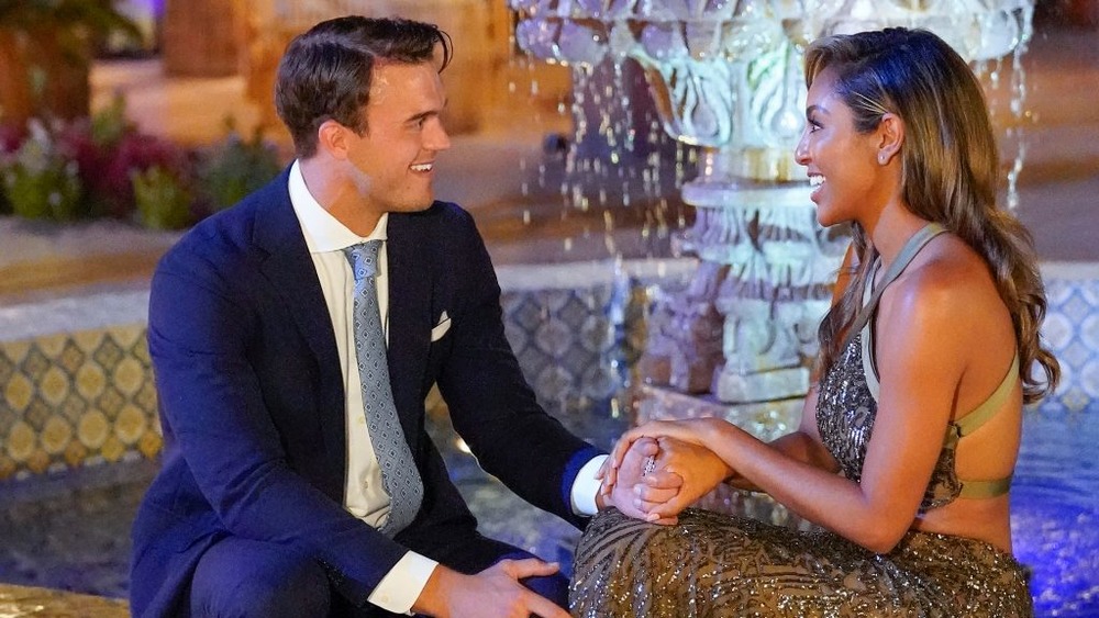 Tayshia looking at Ben Smith