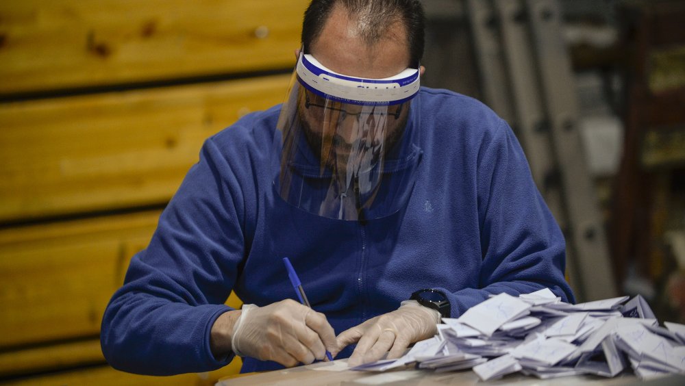 Hand counting ballots