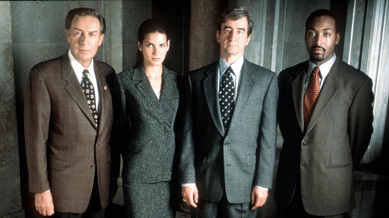 The cast of Law & Order pose for a promotional shot