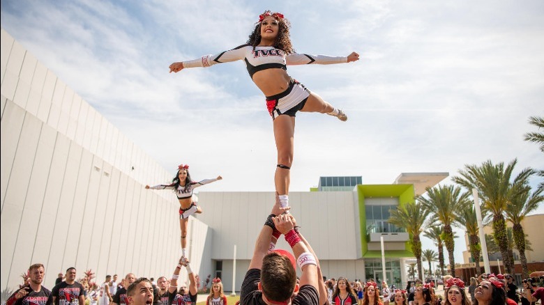 Trinity Valley Community College Cheer squad from Netflix at competition