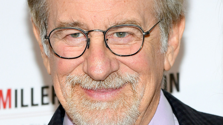 Steven Spielberg with glasses and facial hair