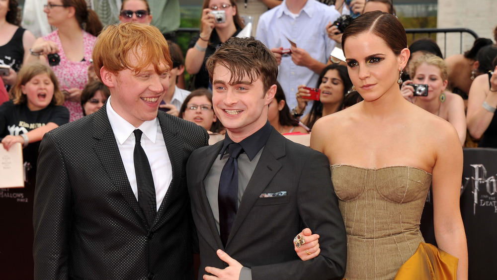 Daniel Radcliffe with Harry Potter co-stars