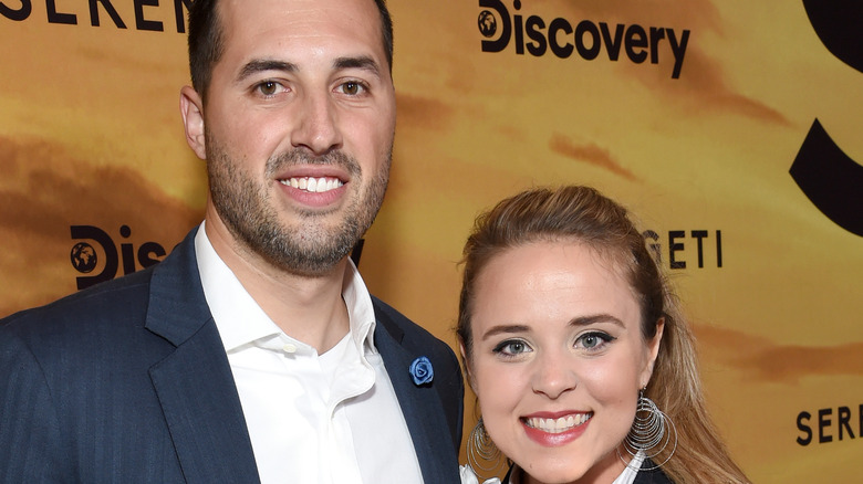 Jinger Duggar and Jeremy Vuolo smiling on the red carpet