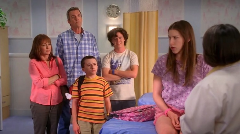 "The Middle" cast during scene of the show