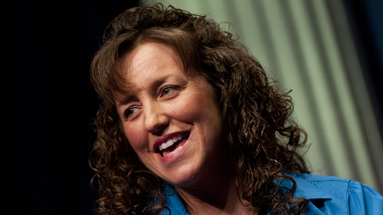 Michelle Duggar speaking at a panel