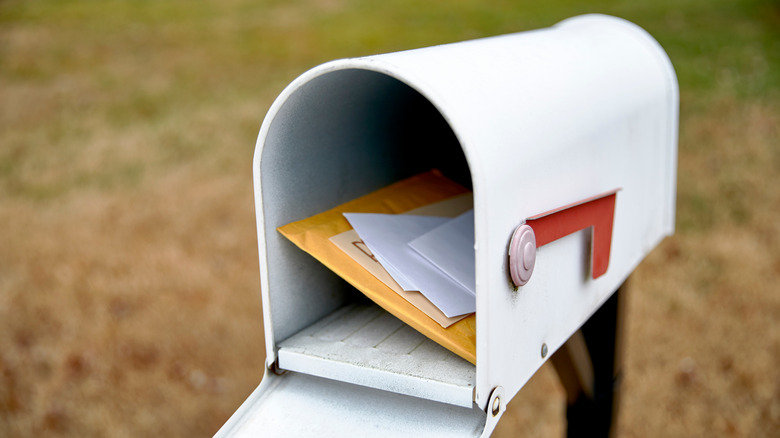 Open mailbox with letters inside