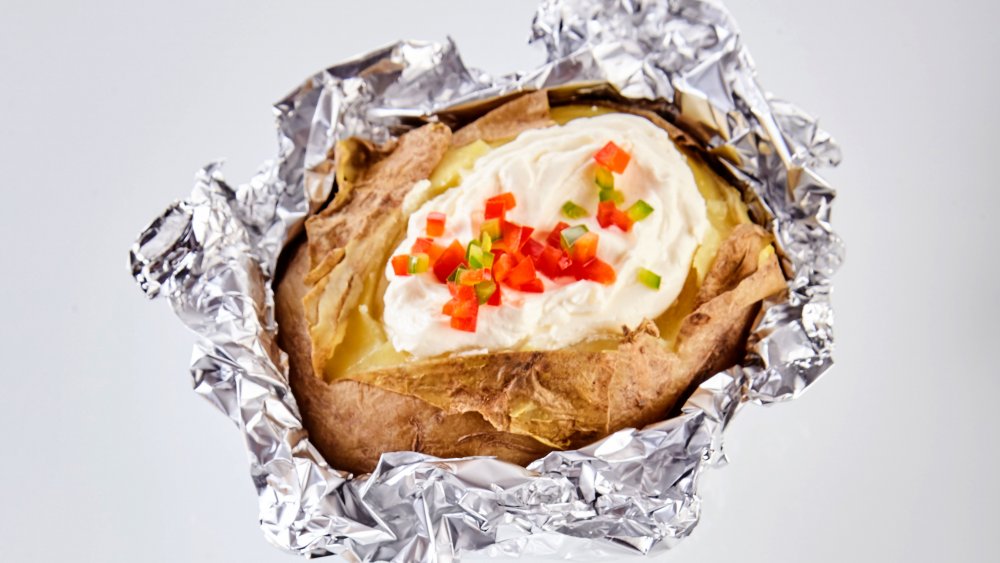 Baked potato in foil