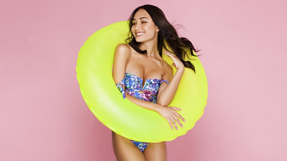 woman in a bathing suit