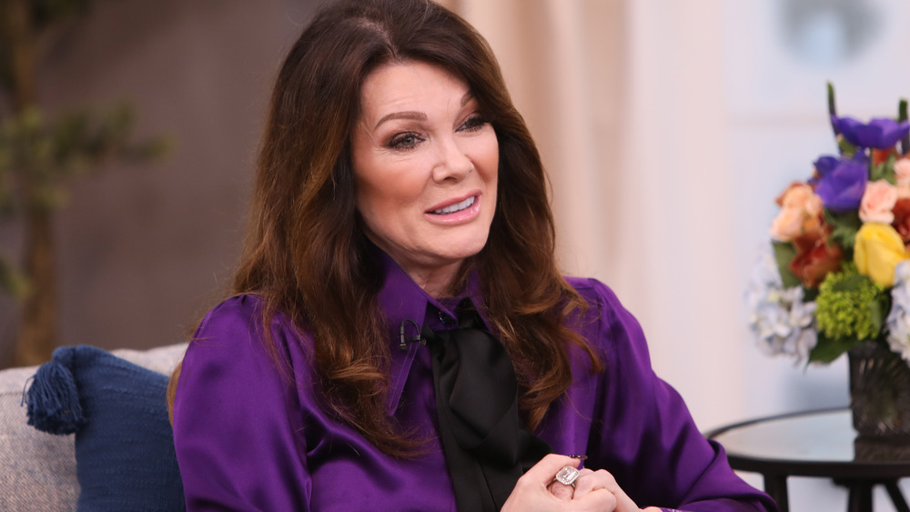 Lisa Vanderpump seated and speaking