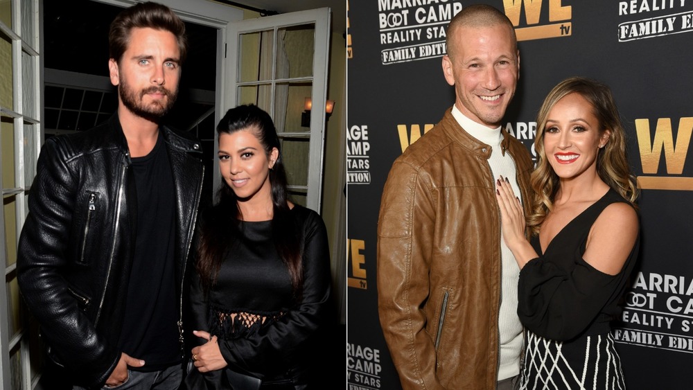 Scott Disick, Kourtney Kardashian, Ashley Hebert, J.P. Rosenbaum posing at event