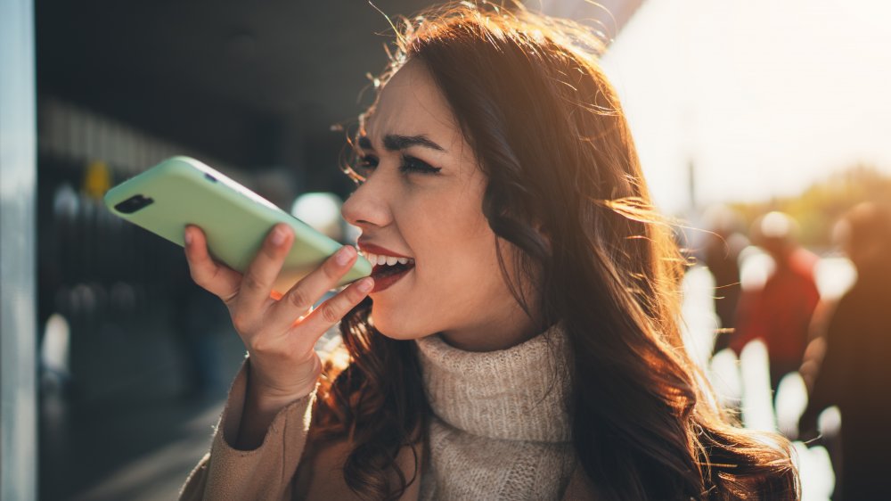 Woman talking on phone