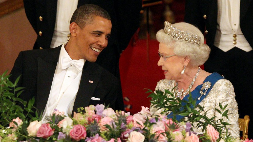 Queen Elizabeth and Barack Obama