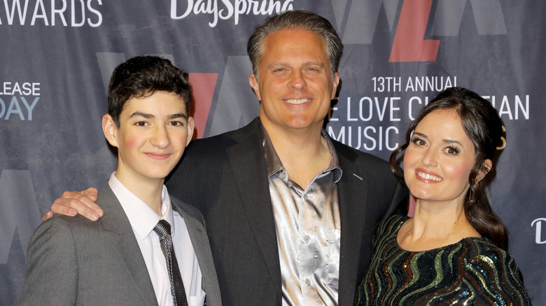 Danica McKellar with her husband Scott and son Draco