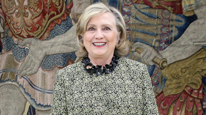 Hillary Clinton smiling in Madrid