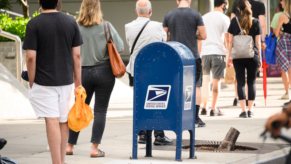 USPS mailbox on street