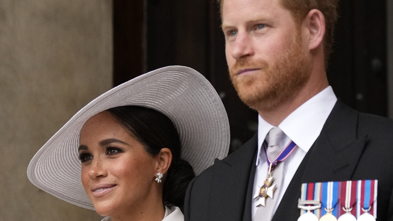 Meghan and Harry at the service of Thanksgiving 