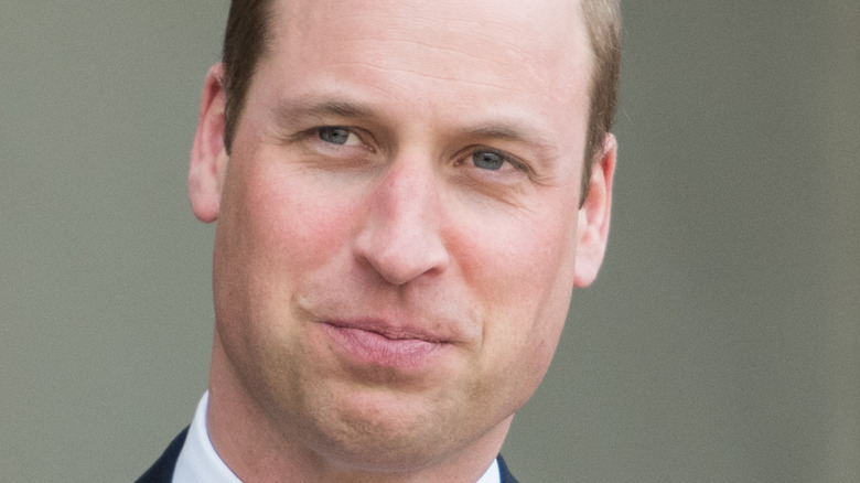 Prince William with a slight smile