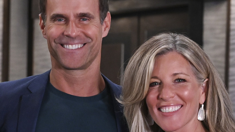 Cameron Mathison and Laura Wright smiling