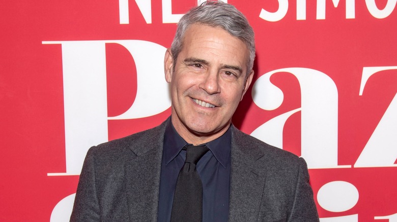 Andy Cohen, aw-shucks smile, suit and tie