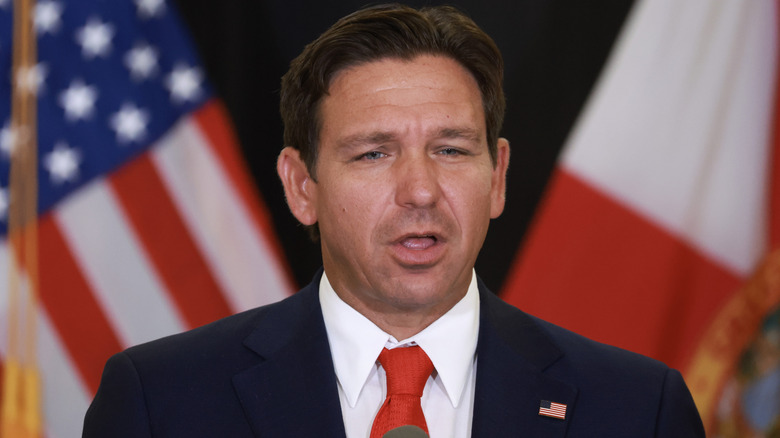 Ron DeSantis with mouth open