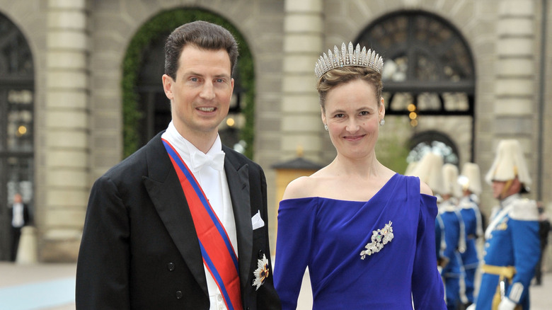 Hereditary Prince Alois and Hereditary Princess Sophie wearing royal attire