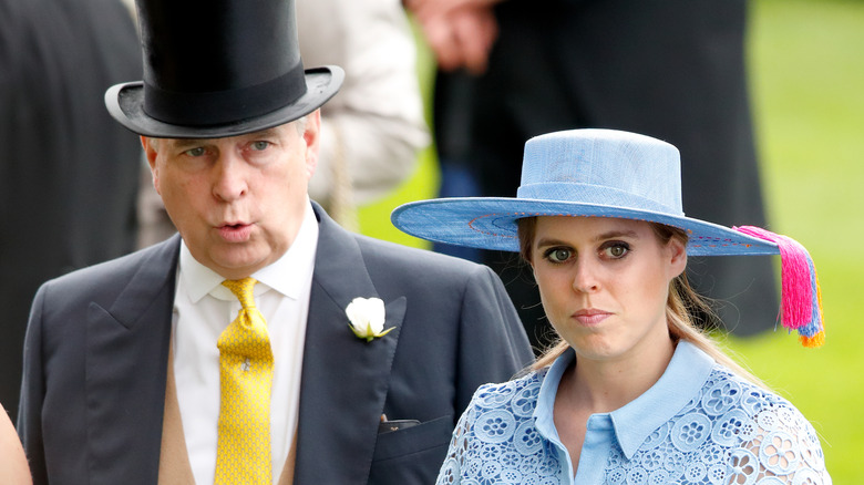 Princess Beatrice and Andrew Mountbatten-Windsor at Ascot