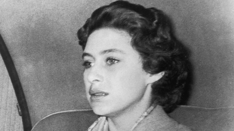 Princess Margaret looking concerned as she returns to Clarence House