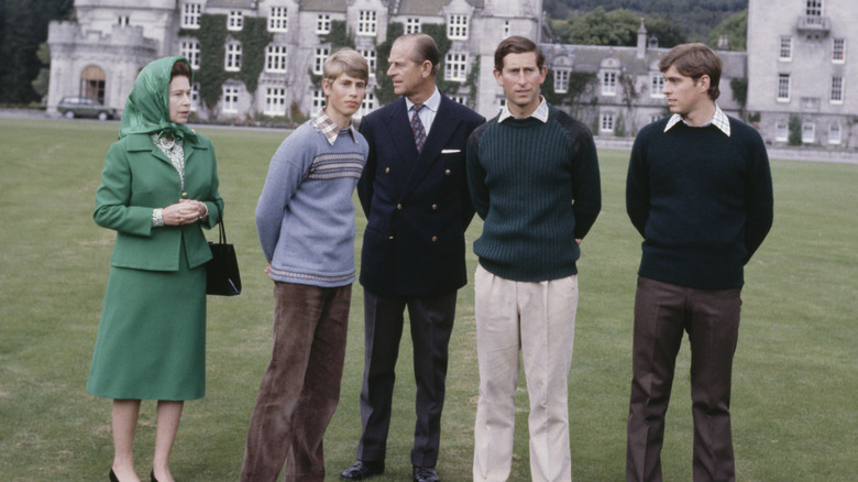 Queen Elizabeth and family at Balmoral in the 1970s