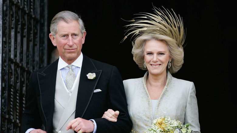 King Charles and Queen Camilla at their wedding in 2005