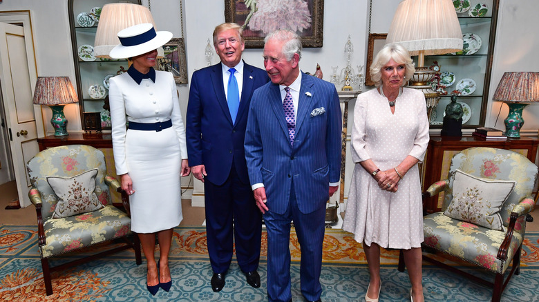 Melania Trump, Donald Trump, King Charles, and Queen Camilla