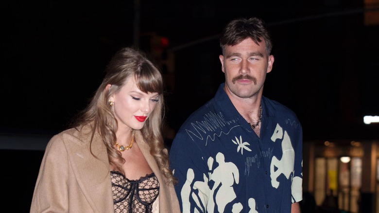 Taylor Swift and Travis Kelce photographed in New York in October 2024