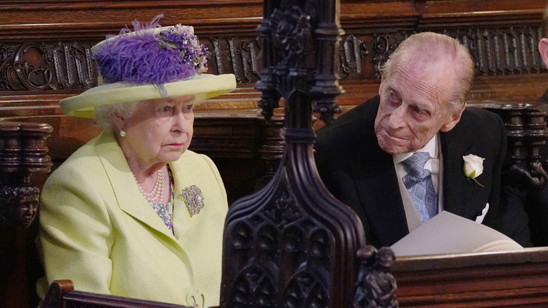 Queen Elizabeth II and Prince Philip at Harry and Meghan's wedding