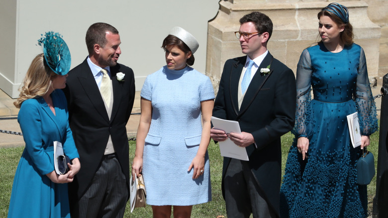 Princesses Beatrice and Eugenie at Harry and Meghan's wedding