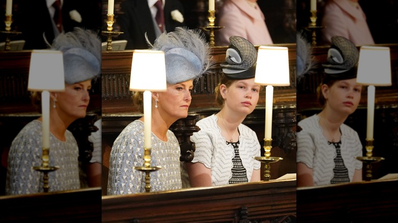 Sophie, Duchess of Edinburgh, and Lady Louise at Harry and Meghan's wedding