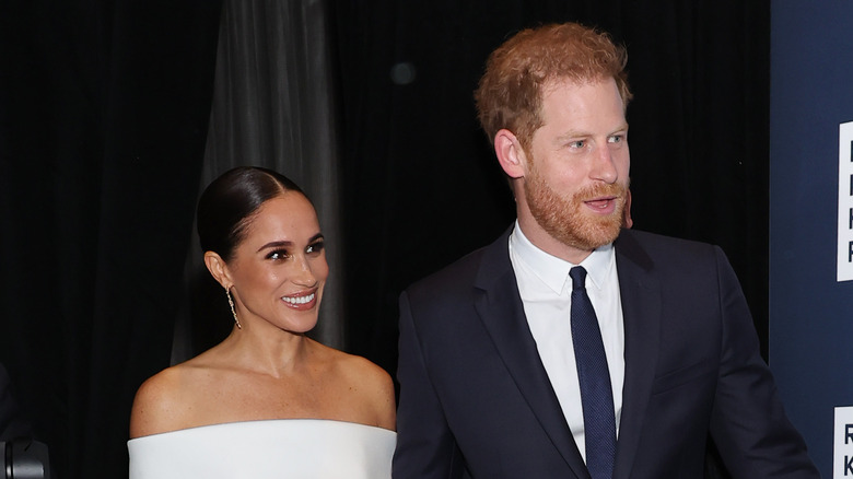 Meghan Markle and Prince Harry happy at Hope Gala