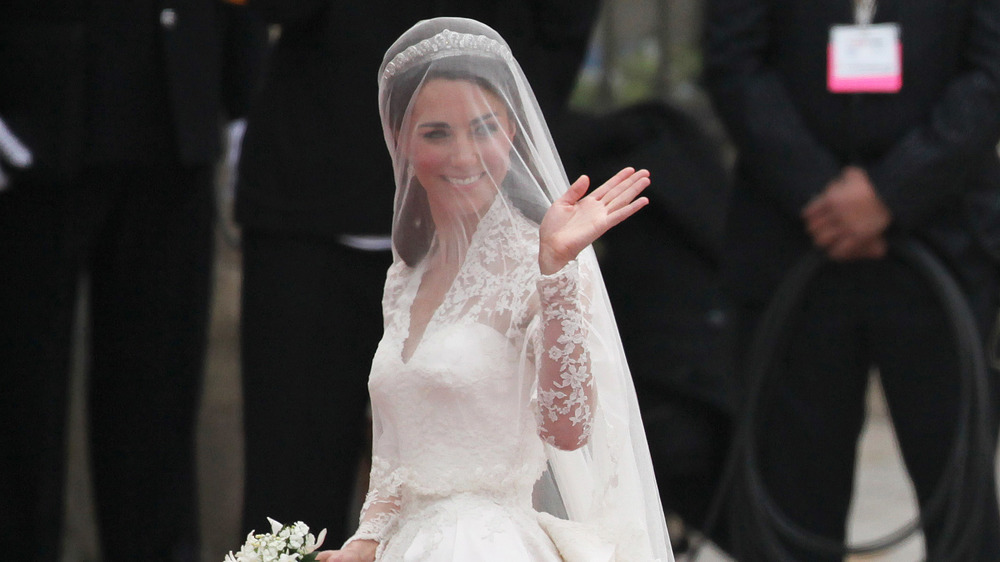 Kate Middleton in her wedding dress