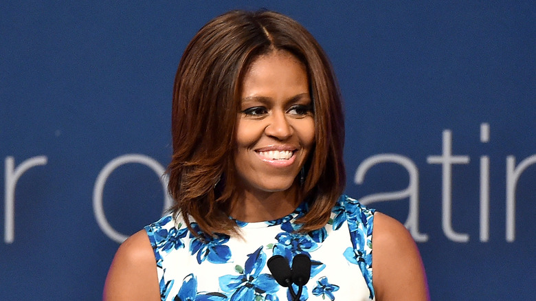 Michelle Obama with a straight bob