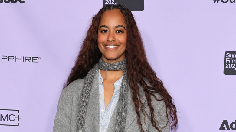 Malia Obama smiling