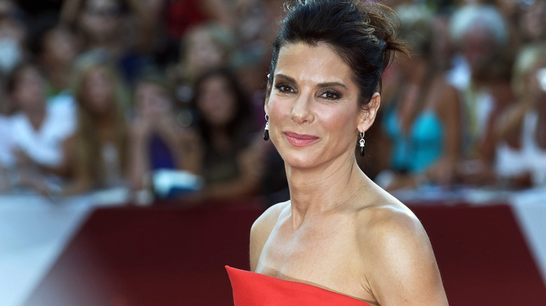 Sandra Bullock red dress