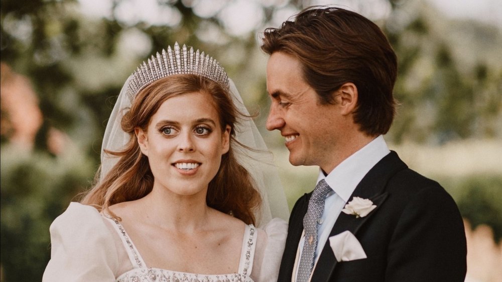 Princess Beatrice in wedding tiara with husband