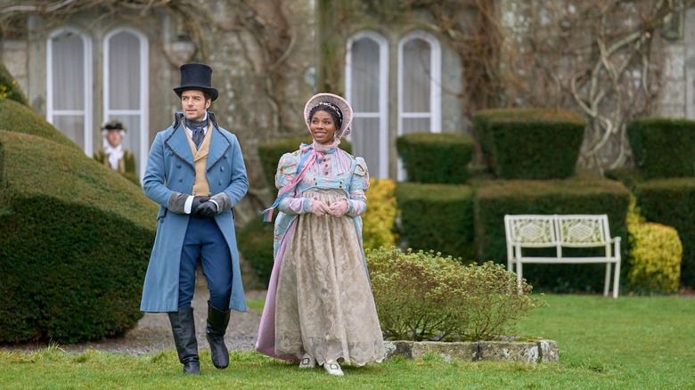 Deborah Ayorinde and Dan Jeannotte walking