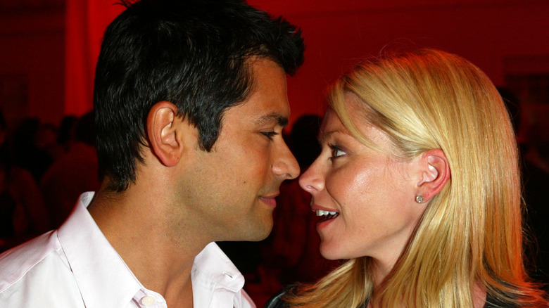 Mark Consuelo and Kelly Ripa locking eyes