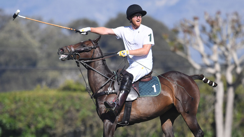 Prince Harry playing polo in California (2022)