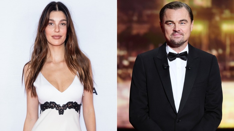 Composite image of Camila Morrone and Leonardo DiCaprio